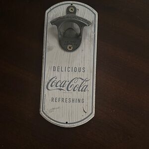 Coca-Cola White and Black Bottle Opener